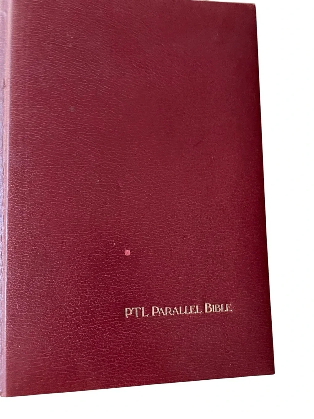 PTL Parallel Bible KJV & The Living Bible Large Print Burgundy Leatherette 1983